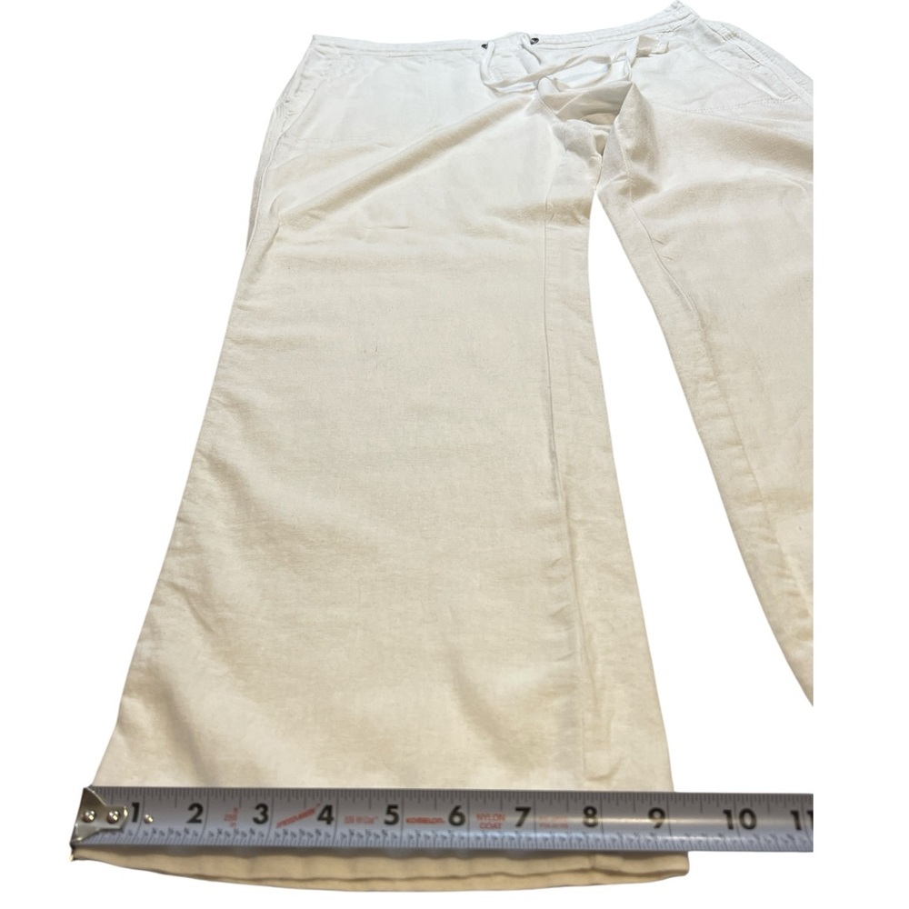 Per Se Linen Blend, Elastic Drawstring Waist, Color White, Size Large‎ - Picture 7 of 9
